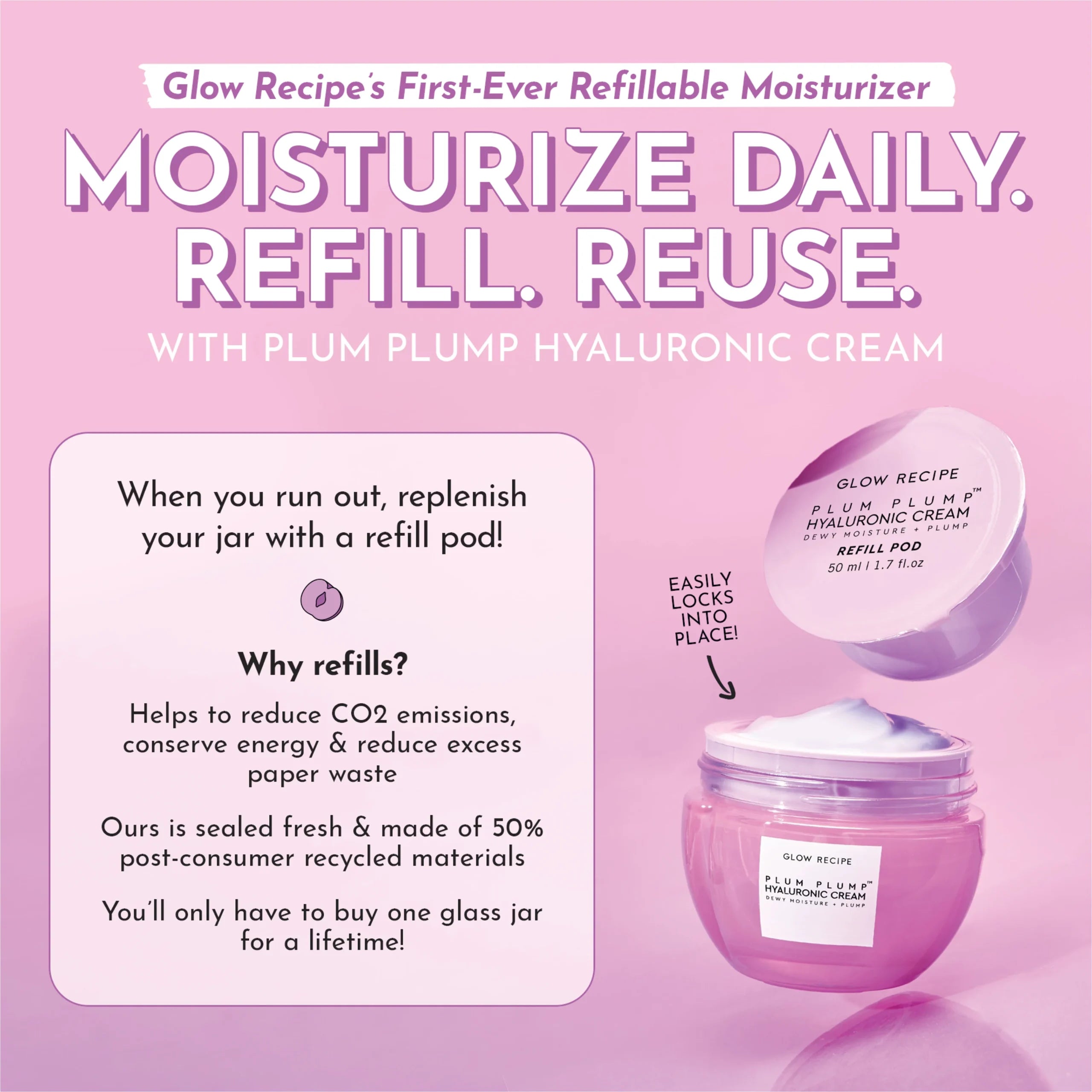 Glow Recipe - Plum Plump Hyaluronic Cream (20ML) (Mini)