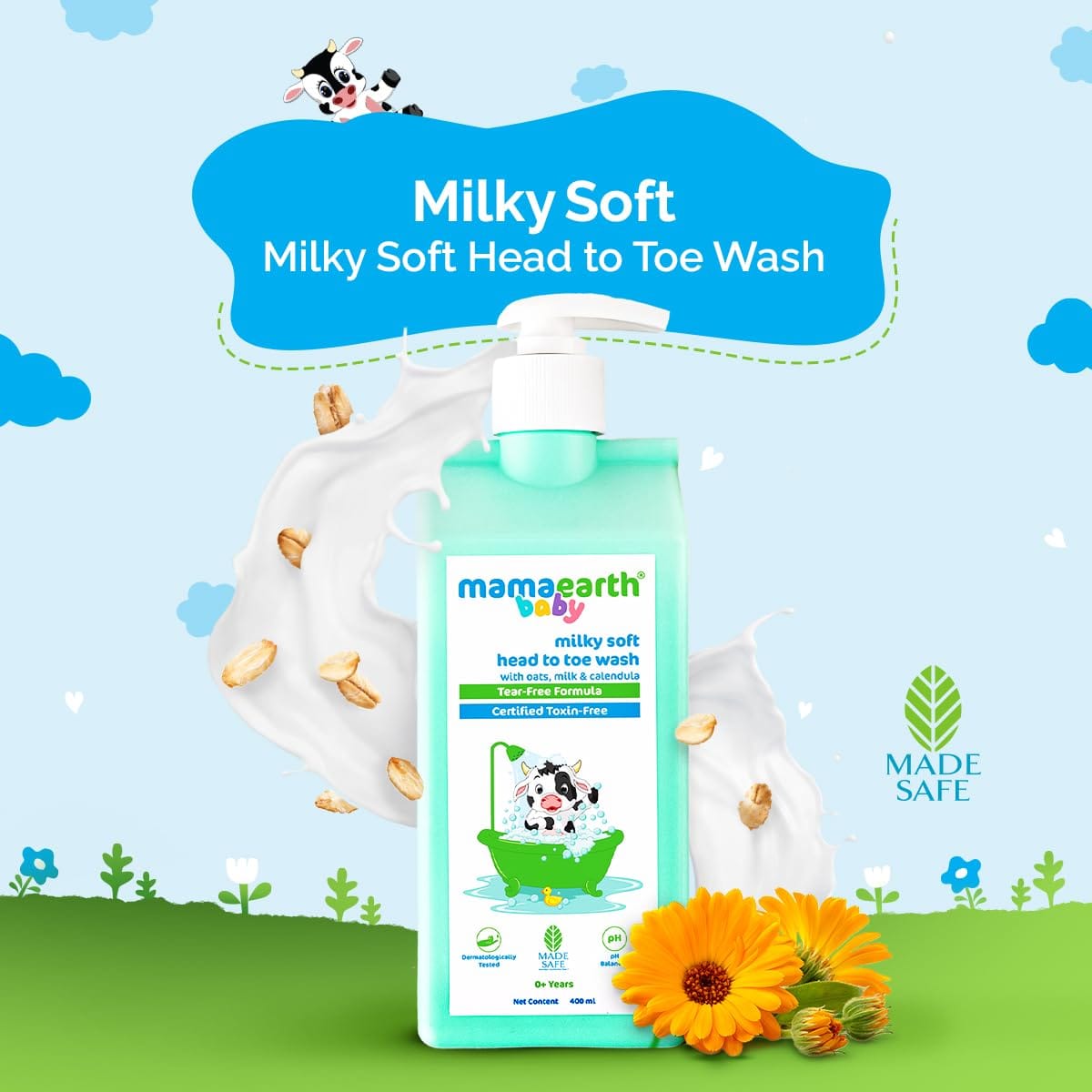 Mamaearth - Milky Soft Head To Toe Wash (400ML)