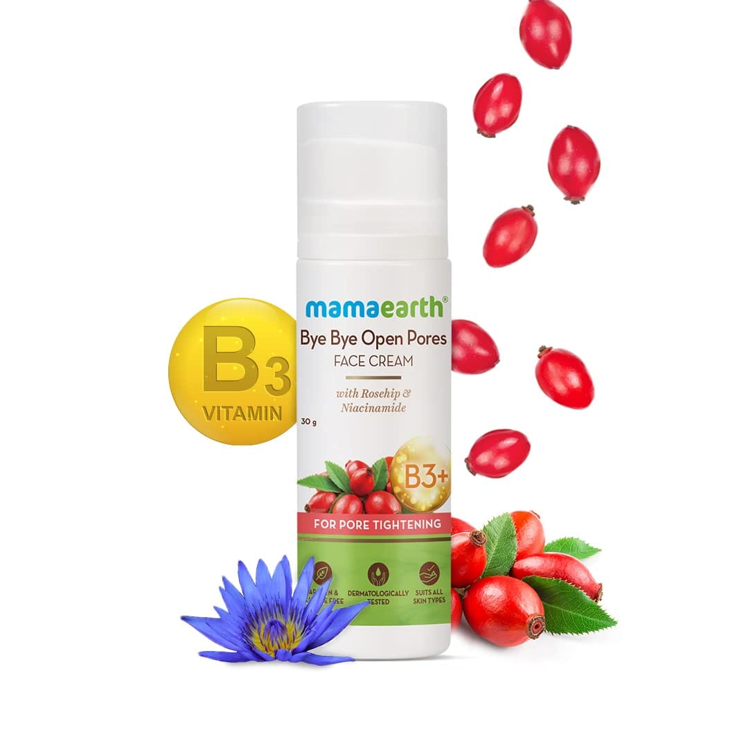 Mamaearth - Bye Bye Open Pores Face Cream With Rosehip & Niacinamide (30g)