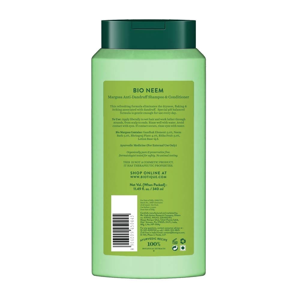 Biotique - Bio Neem Margosa Anti-Dandruff Shampoo & Conditioner (340ml)