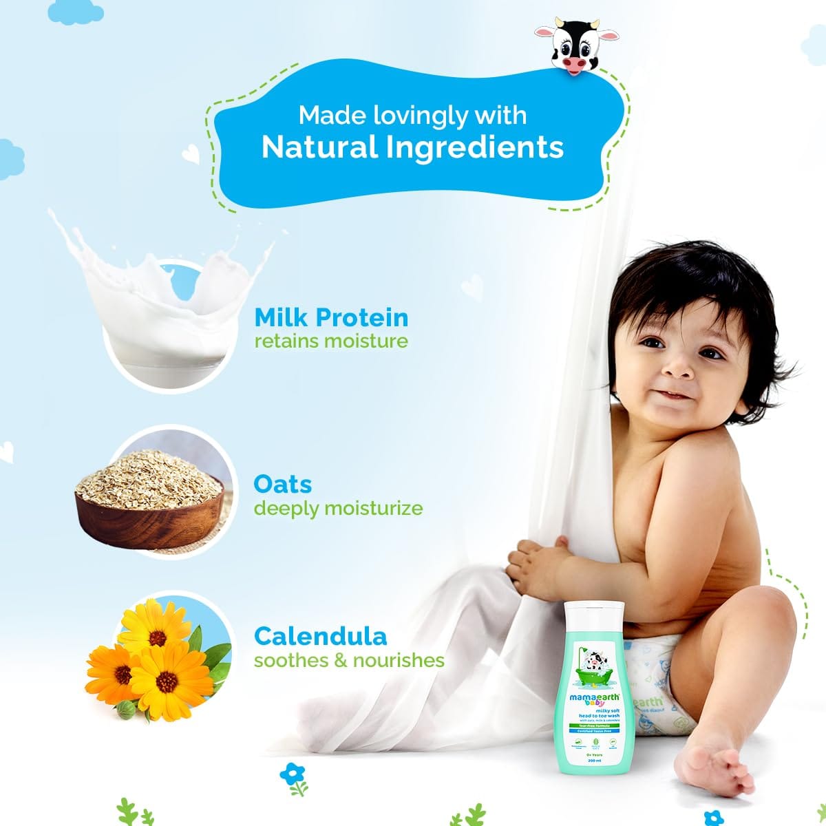 Mamaearth - Milky Soft Head To Toe Wash (400ML)