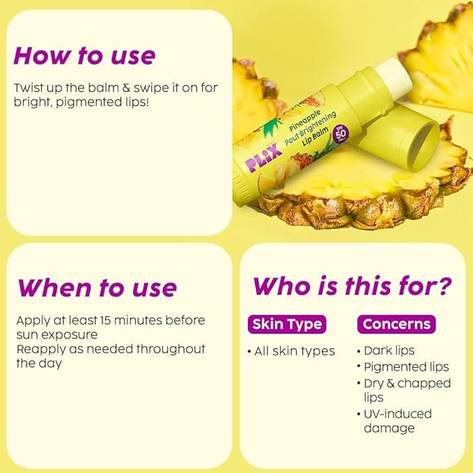 Plix - Pineapple Brightening Lip Balm Spf50 PA++ (4g)