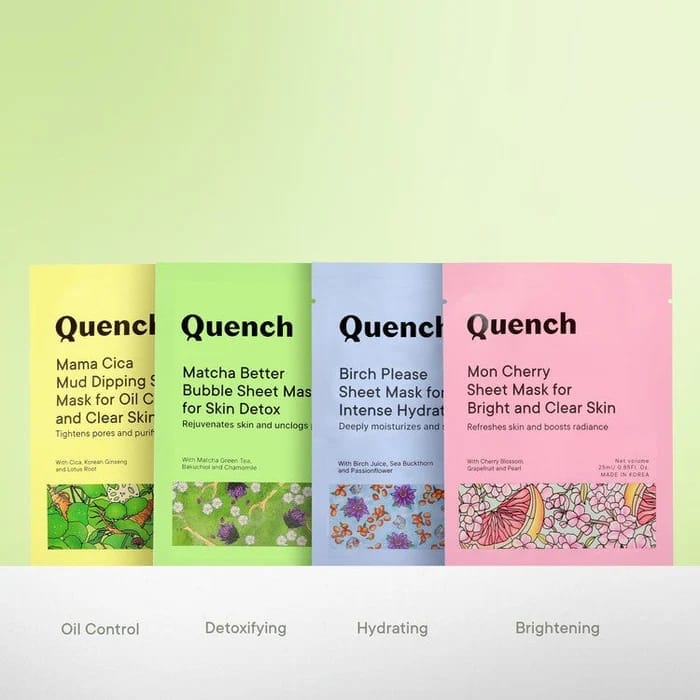 Quench - Mama Cica Mud Dipping Sheet Mask For Oil Control And Clear Skin (23ML)