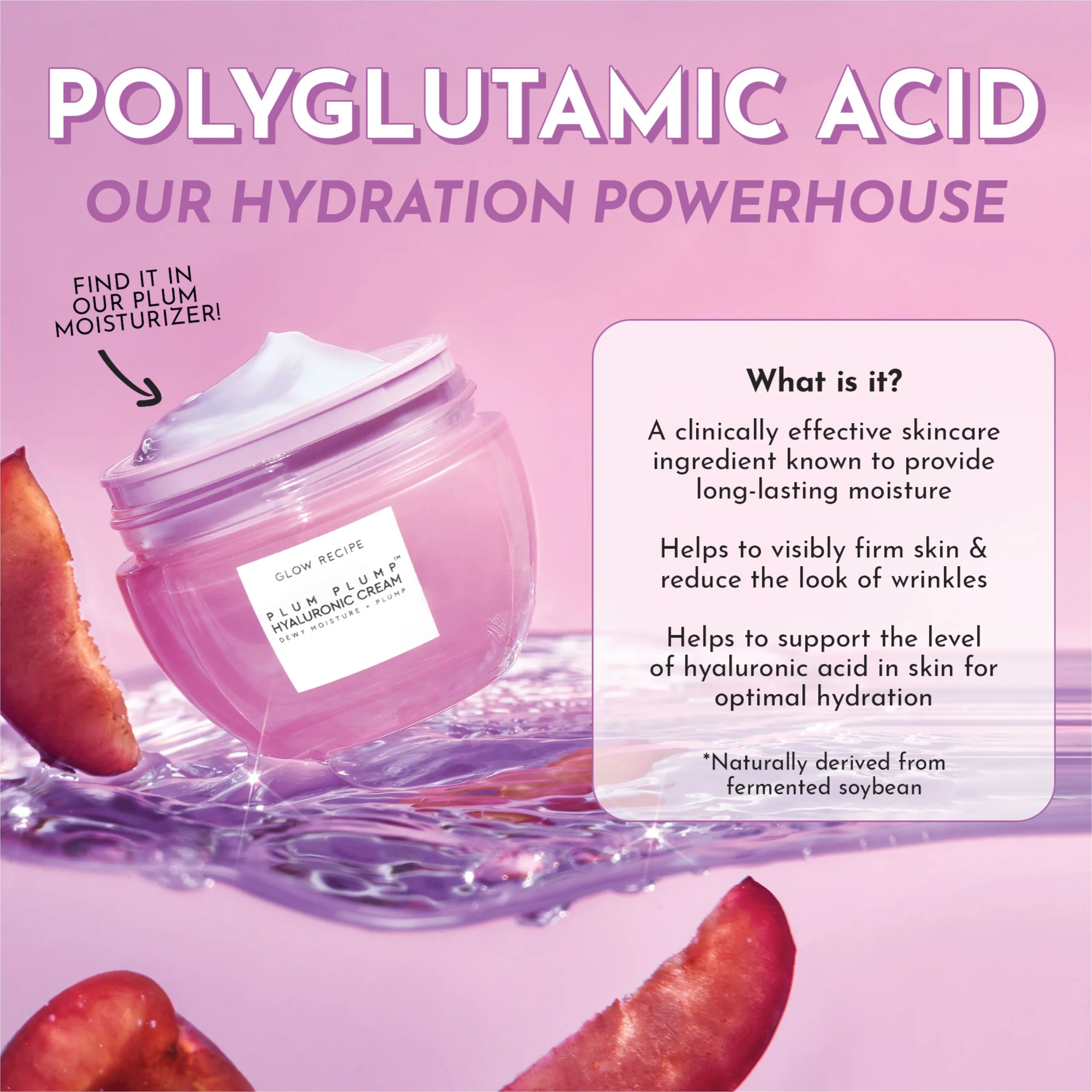 Glow Recipe - Plum Plump Hyaluronic Cream (20ML) (Mini)