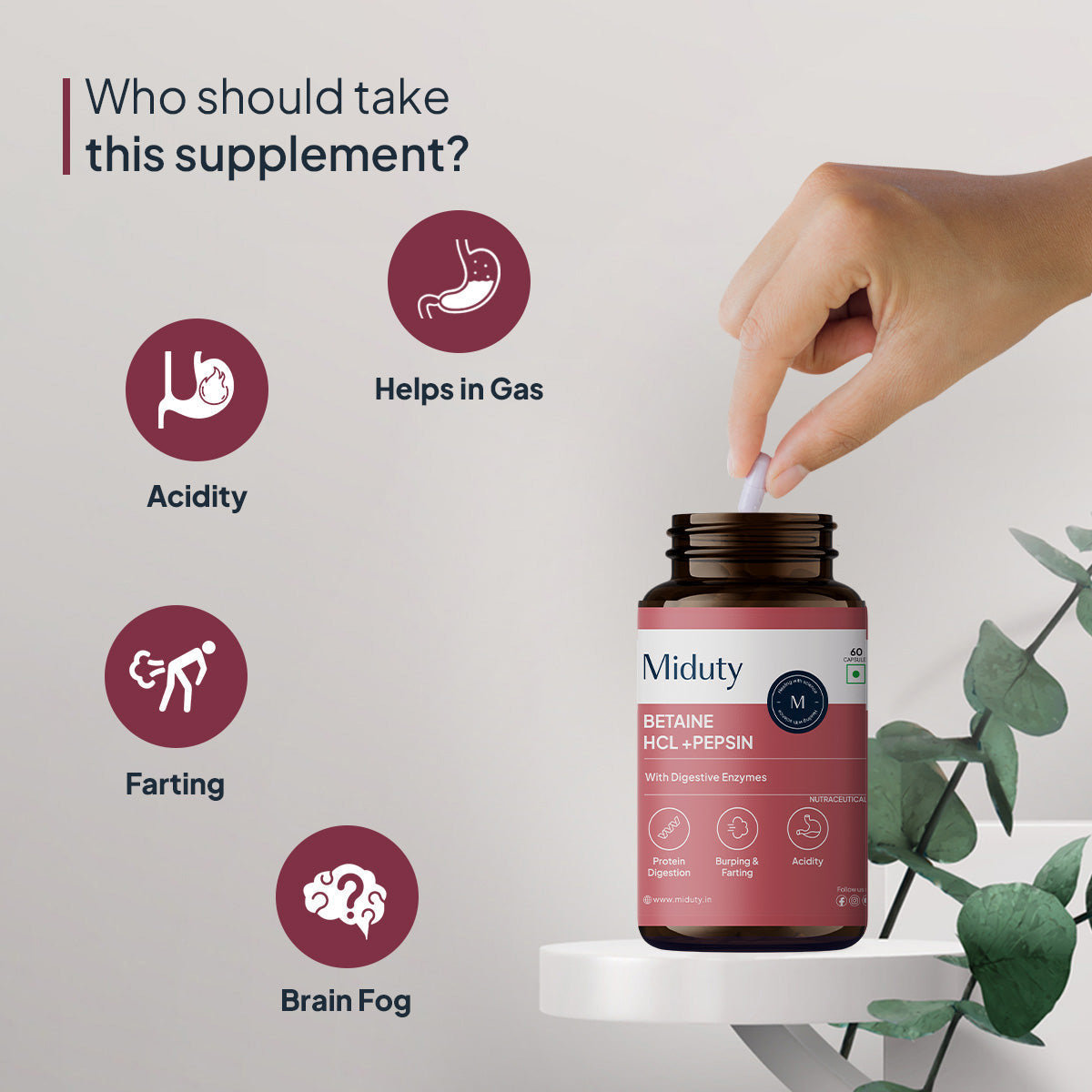 Miduty Betaine HCL + Pepsin