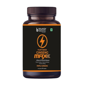 Bhumija Lifesciences Ginseng Maxx Triple Ginseng - 60 Vegetarian Capsules