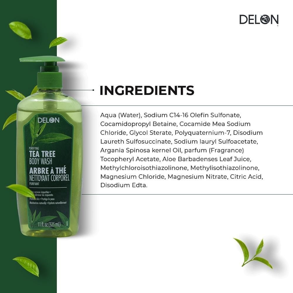 Delon - Purifying Tea Tree Body Wash (325ML) [Buy 1 Get 1 Free]