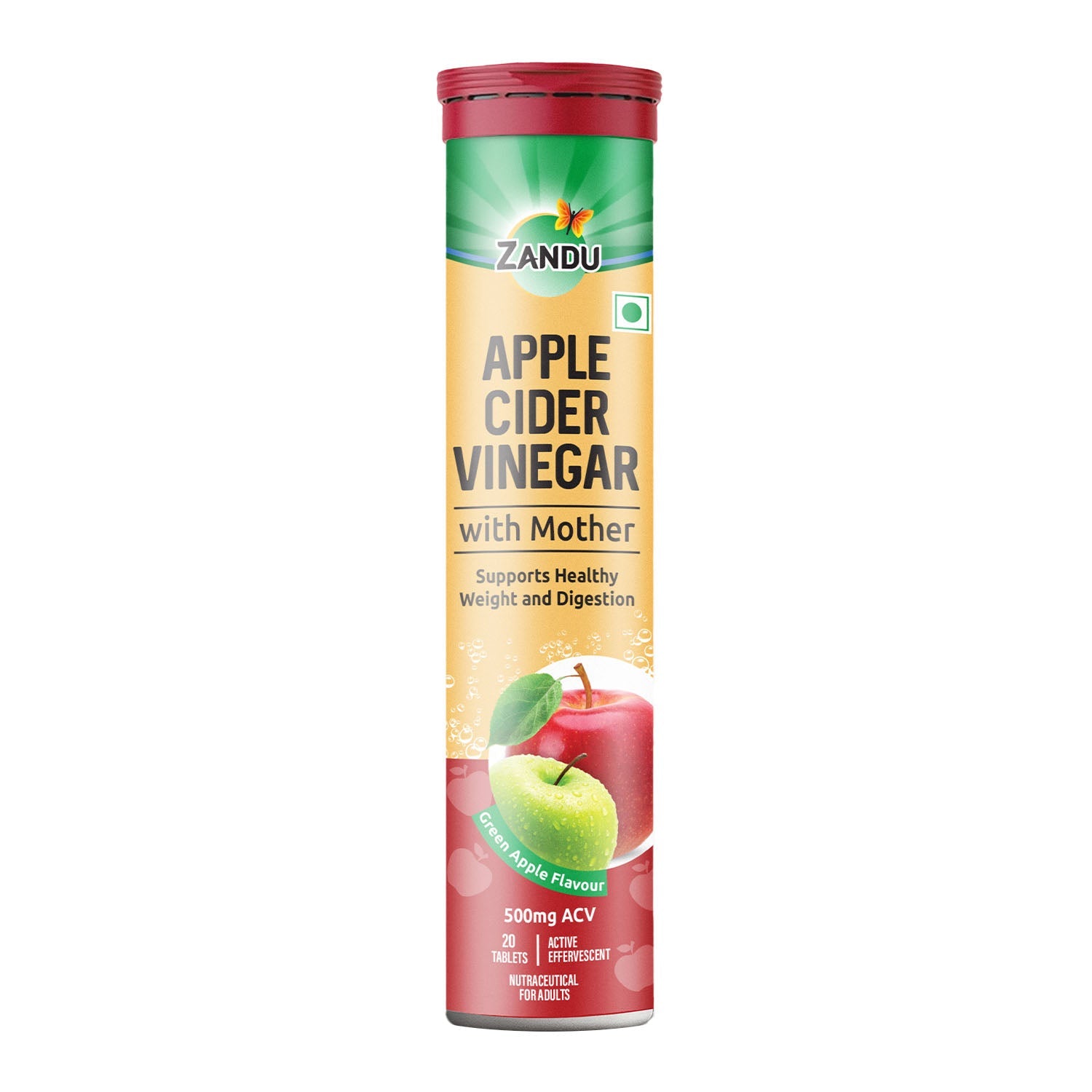 Zandu ACV Fizz Effervescent Tablets – Green Apple
