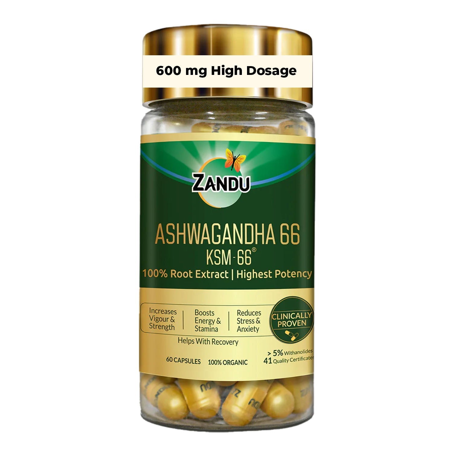 Zandu Ashwagandha KSM-66 60 Capsules