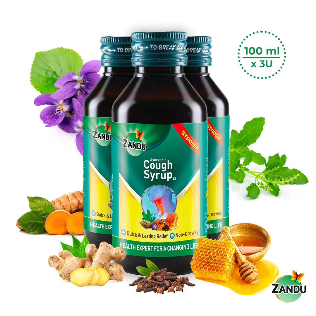 Zandu Ayurvedic Cough Syrup Pack of 3