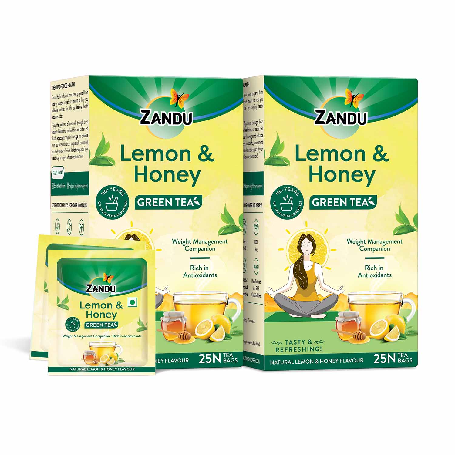 Zandu Lemon Honey Green Tea