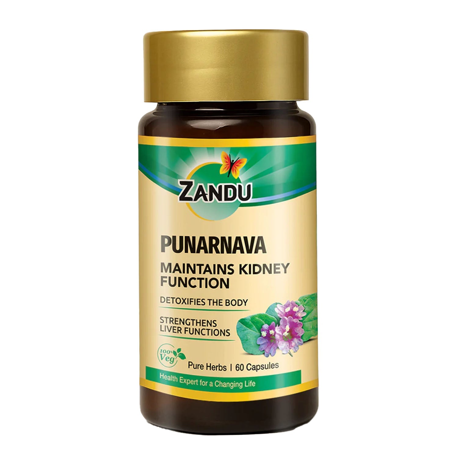 Zandu Pure Punarnava Capsules – Kidney Detox Support