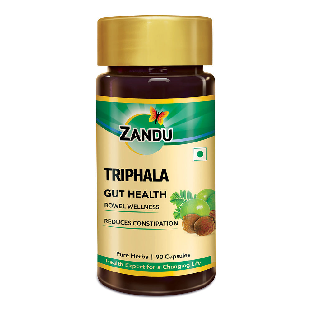 Zandu Triphala Capsules – Digestive & Bowel Support