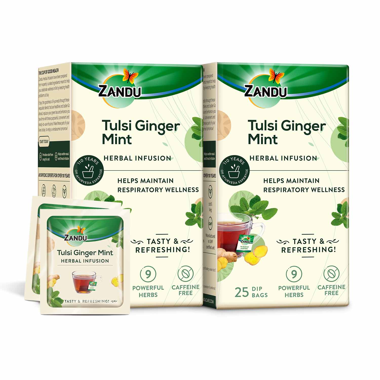 Zandu Tulsi Ginger Mint Tea